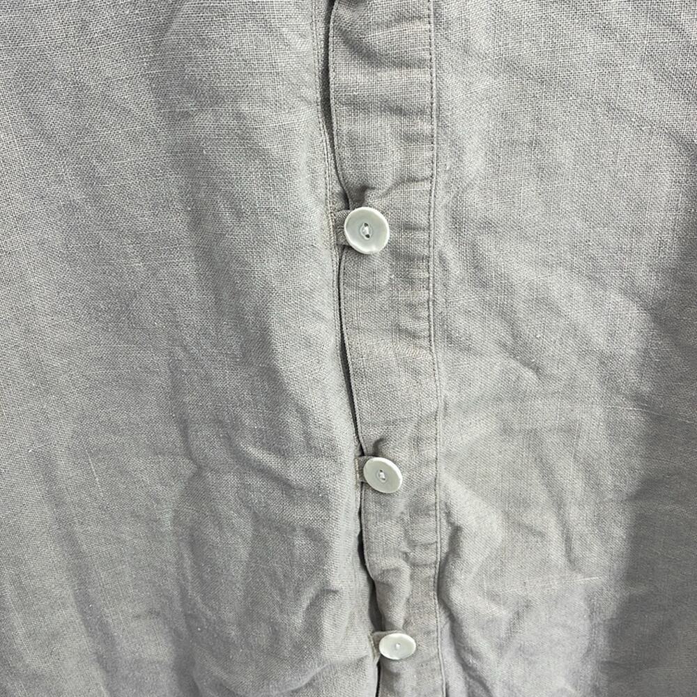 Vintage L. L. Bean 100% Linen Button Up Long Slee… - image 6
